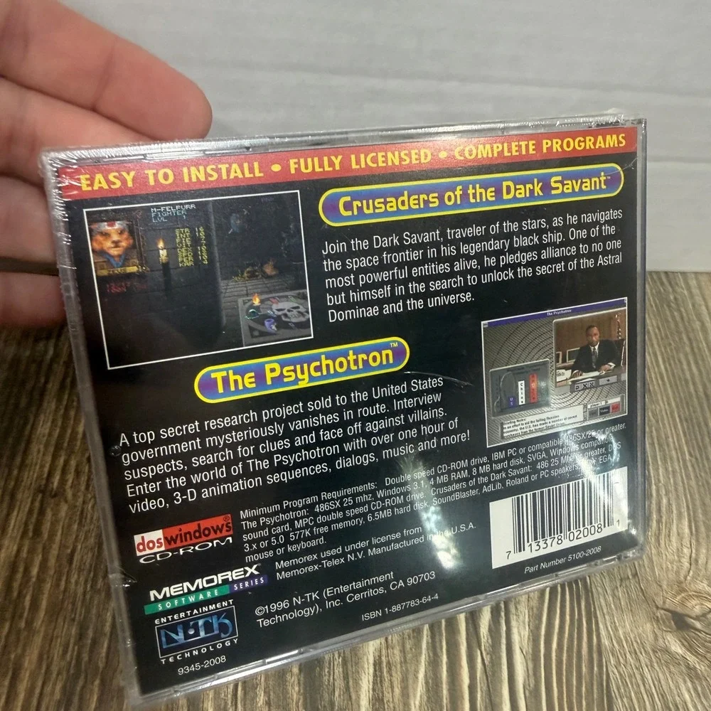 Memorex PC Crusaders of the Dark Savant The Psychotron‎ CD-ROM 1996 New Sealed